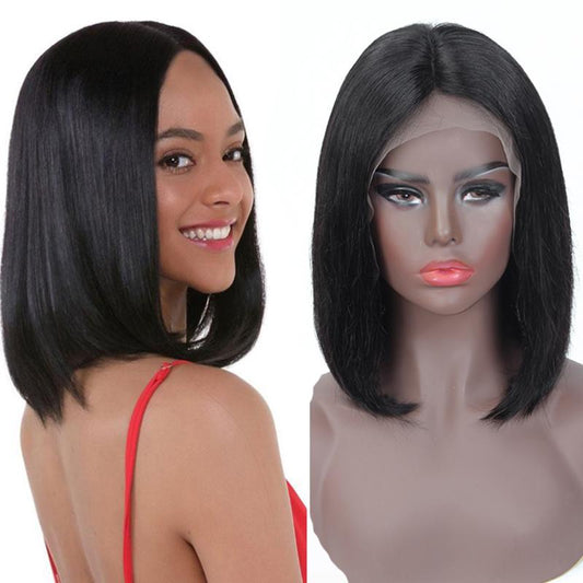 13x4 Bob Wig Peruvian Straight Short Lace Front Human Hair Wigs